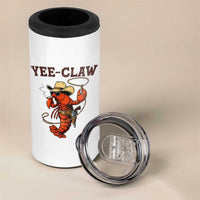 Yee Claw Southern Crawfish 4 in 1 Can Cooler Tumbler Funny Seafood Party Graphic