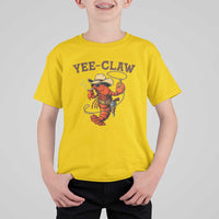 Yee Claw Southern Crawfish T Shirt For Kid Funny Seafood Party Graphic