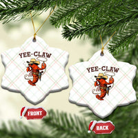 Yee Claw Southern Crawfish Ceramic Ornament Funny Seafood Party Graphic