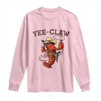Yee Claw Southern Crawfish Long Sleeve Shirt Funny Seafood Party Graphic