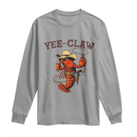 Yee Claw Southern Crawfish Long Sleeve Shirt Funny Seafood Party Graphic