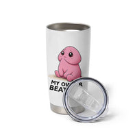 Funny Raunchy Meme My Owner Beats Me Tumbler Cup Sarcastic Adult Gag Gift