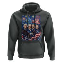 USA Presidents Mount Rushmore Hoodie Starry Night Inspired Art