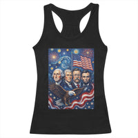 USA Presidents Mount Rushmore Racerback Tank Top Starry Night Inspired Art