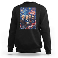 USA Presidents Mount Rushmore Sweatshirt Starry Night Inspired Art