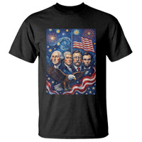 USA Presidents Mount Rushmore T Shirt Starry Night Inspired Art