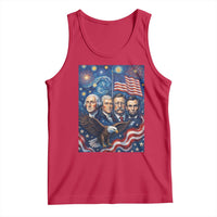 USA Presidents Mount Rushmore Tank Top Starry Night Inspired Art