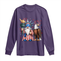Funny Statue Of Liberty Gnome Long Sleeve Shirt Patriotic 4th Of July