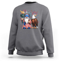 Funny Statue Of Liberty Gnome Sweatshirt Patriotic 4th Of July