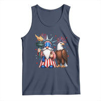 Funny Statue Of Liberty Gnome Tank Top Patriotic 4th Of July