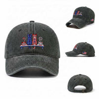 Red White And Blue Cute Cats Washed Cotton Baseball Cap Patriotic Pet Lover