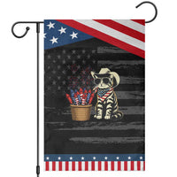 Vintage Cowboy Cat Patriotic Garden Flag 4th Of July Fireworks Celebration