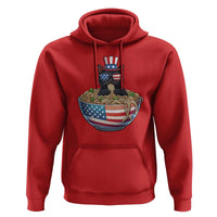 Funny Black Cats Eat Ramen Hoodie American Flag 4th Of July
