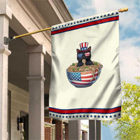 Funny Black Cats Eat Ramen Patriotic Garden Flag American Flag 4th Of July