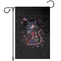 Funny Patriotic Cat Lover Garden Flag 4th Of July Freedom