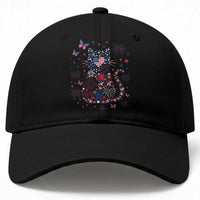 Funny Patriotic Cat Lover Baseball Cap 4th Of July Freedom