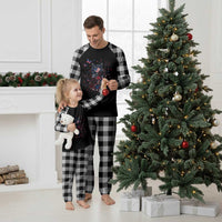 Funny Patriotic Cat Lover Plaid Pajama Set 4th Of July Freedom