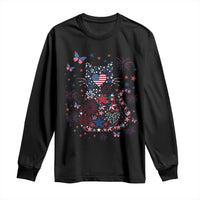 Funny Patriotic Cat Lover Long Sleeve Shirt 4th Of July Freedom