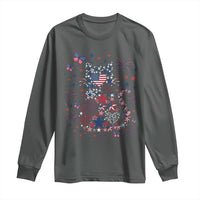 Funny Patriotic Cat Lover Long Sleeve Shirt 4th Of July Freedom
