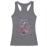Funny Patriotic Cat Lover Racerback Tank Top 4th Of July Freedom