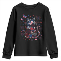 Funny Patriotic Cat Lover Youth Sweatshirt 4th Of July Freedom