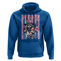 Funny Fourth Of July Raccoon Hoodie Feral But Free