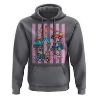 Red White And Blue Construction Crew Hoodie Patriotic Kids 4th Of July