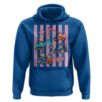 Red White And Blue Construction Crew Hoodie Patriotic Kids 4th Of July