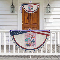 Red White And Blue Construction Crew Patriotic Fan Flag Kids 4th Of July