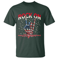 Patriotic Rocker Skeleton Hand T Shirt Rock On 250 Years
