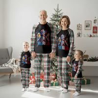 Red White And Blue Skeleton Party Plaid Pajama Set American Freedom Vibes