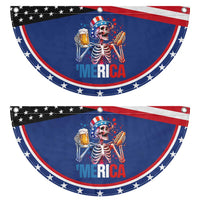 Red White And Blue Skeleton Party Patriotic Fan Flag American Freedom Vibes