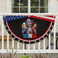 Red White And Blue Skeleton Party Patriotic Fan Flag American Freedom Vibes