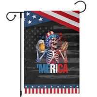 Red White And Blue Skeleton Party Patriotic Garden Flag American Freedom Vibes