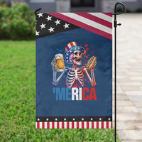 Red White And Blue Skeleton Party Patriotic Garden Flag American Freedom Vibes