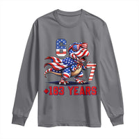 Funny 67 Meme Dinosaur American Pride Long Sleeve Shirt USA 250th Anniversary