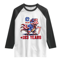 Funny 67 Meme Dinosaur American Pride Raglan Shirt USA 250th Anniversary