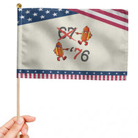 Funny 67 Meme Hot Dog Lover Patriotic Handheld Flag USA 250 BBQ Celebration