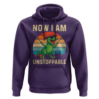 Now I Am Unstoppable Hoodie Funny Mama Saurus Dinosaur - Wonder Print Shop