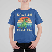 Now I Am Unstoppable T Shirt For Kid Funny Mama Saurus Dinosaur - Wonder Print Shop