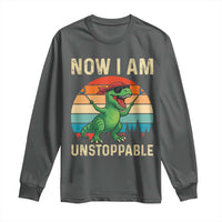 Now I Am Unstoppable Long Sleeve Shirt Funny Mama Saurus Dinosaur - Wonder Print Shop