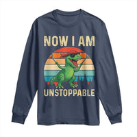 Now I Am Unstoppable Long Sleeve Shirt Funny Mama Saurus Dinosaur - Wonder Print Shop