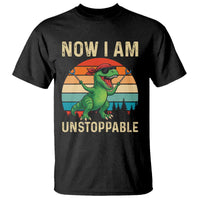 Now I Am Unstoppable T Shirt Funny Mama Saurus Dinosaur - Wonder Print Shop
