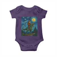 Bigfoot Dinosaur Baby Onesie Funny Prehistoric Starry Night Van Gogh - Wonder Print Shop