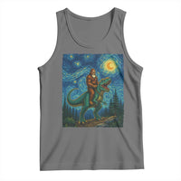 Bigfoot Dinosaur Tank Top Funny Prehistoric Starry Night Van Gogh - Wonder Print Shop