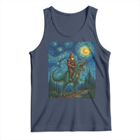 Bigfoot Dinosaur Tank Top Funny Prehistoric Starry Night Van Gogh - Wonder Print Shop