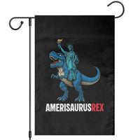 Patriotic Dinosaur Garden Flag Funny Amerisaurus Rex Statue Of Liberty Dino - Wonder Print Shop