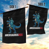Patriotic Dinosaur Garden Flag Funny Amerisaurus Rex Statue Of Liberty Dino - Wonder Print Shop