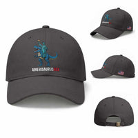 Patriotic Dinosaur Baseball Cap Funny Amerisaurus Rex Statue Of Liberty Dino