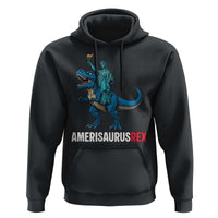 Patriotic Dinosaur Hoodie Funny Amerisaurus Rex Statue Of Liberty Dino - Wonder Print Shop